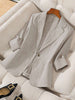 Women's Loose Fit Blazer, Contrast Lapel Collar Suit Jacket for Casual Styling