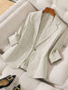 Women's Loose Fit Blazer, Contrast Lapel Collar Suit Jacket for Casual Styling