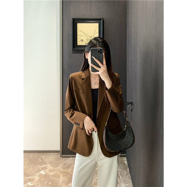 Women's Tailored Blazer, Defined Waist Suit Jacket for Work Office and Casual Styling
