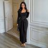 Women's Long Sleeve Bodycon Maxi Dress, Fitted Long Dress for Fall Winter and Vacation Styling