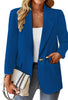 Women's Solid Color Blazer, Lapel Collar Single Button Suit Jacket for Casual and Workwear Styling
