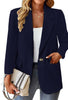 Women's Solid Color Blazer, Lapel Collar Single Button Suit Jacket for Casual and Workwear Styling