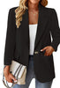 Women's Solid Color Blazer, Lapel Collar Single Button Suit Jacket for Casual and Workwear Styling
