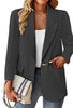 Women's Solid Color Blazer, Lapel Collar Single Button Suit Jacket for Casual and Workwear Styling