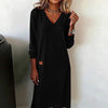 Women's V Neck Bodycon Long Dress, Slim Fit Dress for Spring Fall