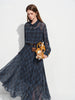 Retro Checkered Elegant Commuter Dress for Women Spring Quick-Drying Easy-Care WIth Inner camisole Dress