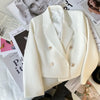 Women's Cropped Long-Sleeve Blazer