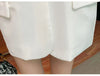 Women's Oversized Short-Sleeve Blazer with Pockets in Black or White