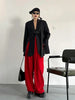 Women's Belted Blazer with a Split Hem Available in Gray or Black