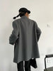 Women's Belted Blazer with a Split Hem Available in Gray or Black