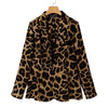 Women's Oversized Leopard-Print Blazer with Notched Lapels
