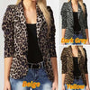 Women's Oversized Leopard-Print Blazer with Notched Lapels