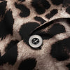 Women's Oversized Leopard-Print Blazer with Notched Lapels