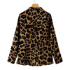 Women's Oversized Leopard-Print Blazer with Notched Lapels