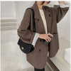 Women's Oversized Tweed Blazer with a Double-Breasted Front in Eight Colors