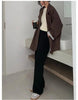 Women's Oversized Tweed Blazer with a Double-Breasted Front in Eight Colors