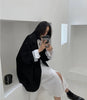 Women's Oversized Tweed Blazer with a Double-Breasted Front in Eight Colors