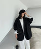 Women's Oversized Tweed Blazer with a Double-Breasted Front in Eight Colors