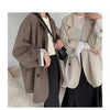 Women's Oversized Tweed Blazer with a Double-Breasted Front in Eight Colors