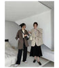 Women's Oversized Tweed Blazer with a Double-Breasted Front in Eight Colors