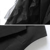 Women's Sleeveless Blazer Vest with a Spliced Design