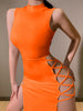 Elegant Black Sleeveless Bandage Sexy Dress for Women Club Party Backless Tank Dresses Skinny Summer