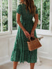 Vestidos Vintage Print Puff Sleeve summer Beach sweet dresses Casual Square collar floral maxi long dress festa