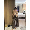 Women's Cropped Tweed Blazer with Long Sleeves and Front Pockets