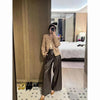 Women's Cropped Tweed Blazer with Long Sleeves and Front Pockets