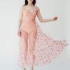 Star Print Beach Ankle-Length Spaghetti Strap Dress Women Summer Sleeveless V-neck Vestidos Female Lace Mesh Shirring Dresses