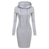 Ladies Dress Autumn Women Hooded Dresses Hoodies Sweatshirts Dress Tops Ladies Clothing