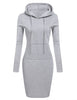 Ladies Dress Autumn Women Hooded Dresses Hoodies Sweatshirts Dress Tops Ladies Clothing