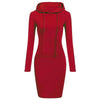 Ladies Dress Autumn Women Hooded Dresses Hoodies Sweatshirts Dress Tops Ladies Clothing