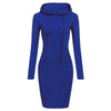 Ladies Dress Autumn Women Hooded Dresses Hoodies Sweatshirts Dress Tops Ladies Clothing