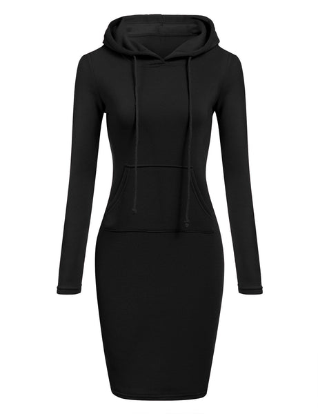 Ladies Dress Autumn Women Hooded Dresses Hoodies Sweatshirts Dress Tops Ladies Clothing