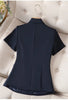 Women's Short-Sleeve Blazer Jacket in White Black or Navy
