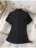 Women's Short-Sleeve Blazer Jacket in White Black or Navy
