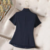Women's Short-Sleeve Blazer Jacket in White Black or Navy