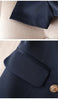 Women's Short-Sleeve Blazer Jacket in White Black or Navy