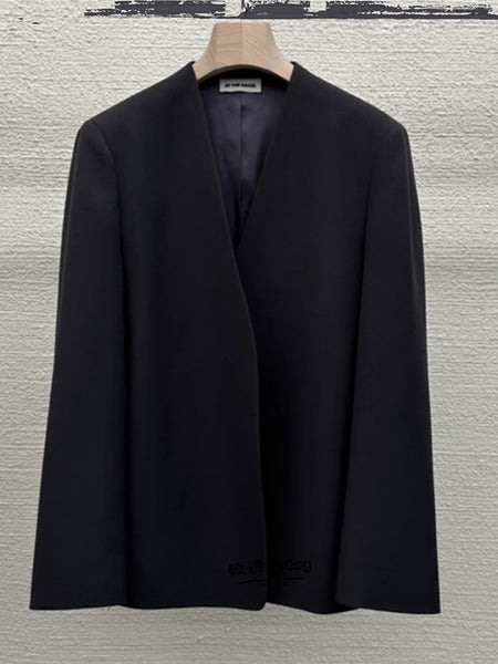 Blazer Coat For Women Long Sleeves Solid Color Irregular Casual Office Lady Clothing Sumemr 2DA5300