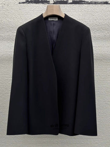 Blazer Coat For Women Long Sleeves Solid Color Irregular Casual Office Lady Clothing Sumemr 2DA5300