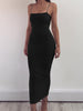 Spring Summer Women's High Elastic Sleeveless Backless Dress Long Sling Dresses Club Sexy Suspender Dress