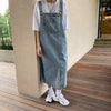 Irregular Split Cowboy Denim Dress Women Sleeveless Jeans Dresses Female Solid Casual Loose Strap Dresses