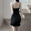 Irregular Ruffle Straps Mini Dress Elegant Outfits Night Club Party Summer Bodycon Dresses Vestidos