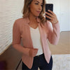 Women's Slim-Fit Long-Sleeve Blazer with Notched Lapels in Multiple Colors