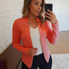 Women's Slim-Fit Long-Sleeve Blazer with Notched Lapels in Multiple Colors