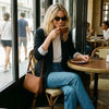 Women's Long-Sleeve Blazer with Notched Lapels and Pockets in Six Colors