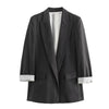 Women's Long-Sleeve Blazer with Notched Lapels and Pockets in Six Colors