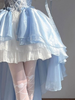 French Romantic Lolita Elegant Dress Irregular Cosplay Princess Puff Sleeve Bowknot Flower Mesh Fantastic Fairy Dresses