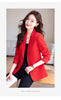 Women's Single-Button Blazer for Autumn and Winter in Black White or Red